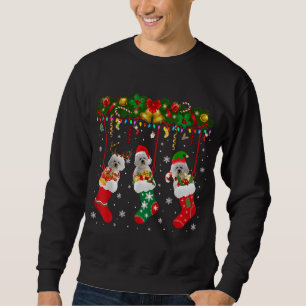 Moletom Bichon Frise Em Sock Xmas Reindeer Papais noeis EL