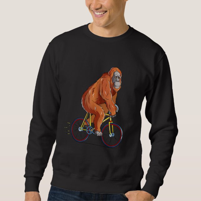 Moletom Bicicleta Bicicleta Biker de Orangutan (Frente)