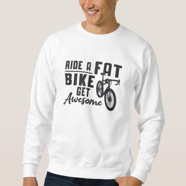Moletom Bicicleta Gorda Passeia Uma Bicicleta Gorda Engraç (Frente)