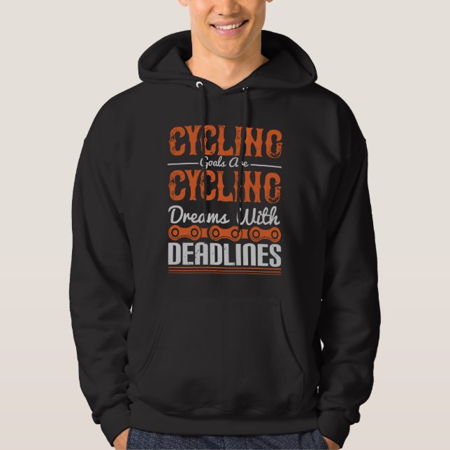 Moletom Bicicleta - Sonhos de ciclismo com prazos (Frente)