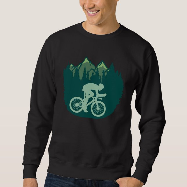 Moletom Bicycle Riding Trip Mountains Nature Sport Hobby C (Frente)
