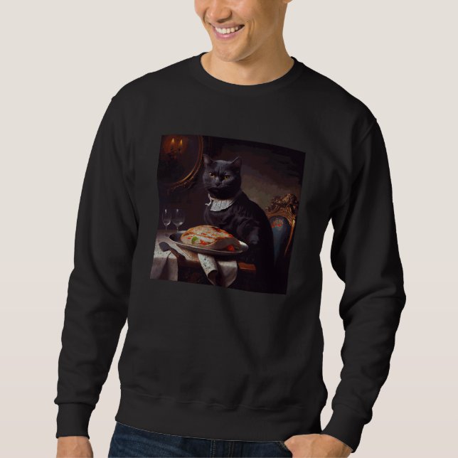 Moletom Bife Black Cat Attack (Frente)