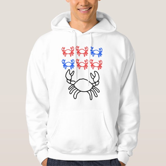 Moletom Big and Small Crab Outline Design (Frente)