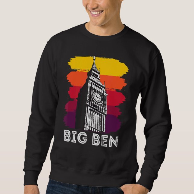 Moletom Big Ben London Landmark Sightsee Em Inglaterra (Frente)