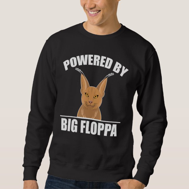 Moletom Big Floppa Caracal Cat Meme Powered By Big Floppa (Frente)