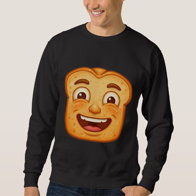 Moletom Big Happy Smiling Toast Slice Mascot (Frente)