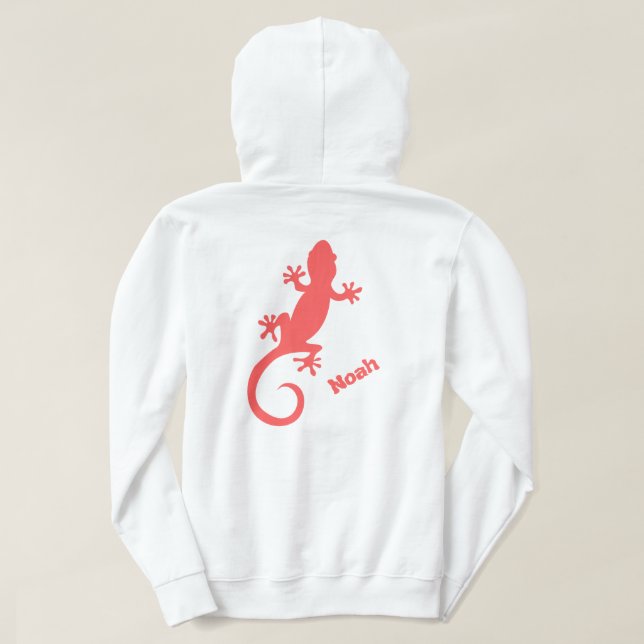 Moletom Big Red Gecko Silhouette and Your Name (Verso do Design)