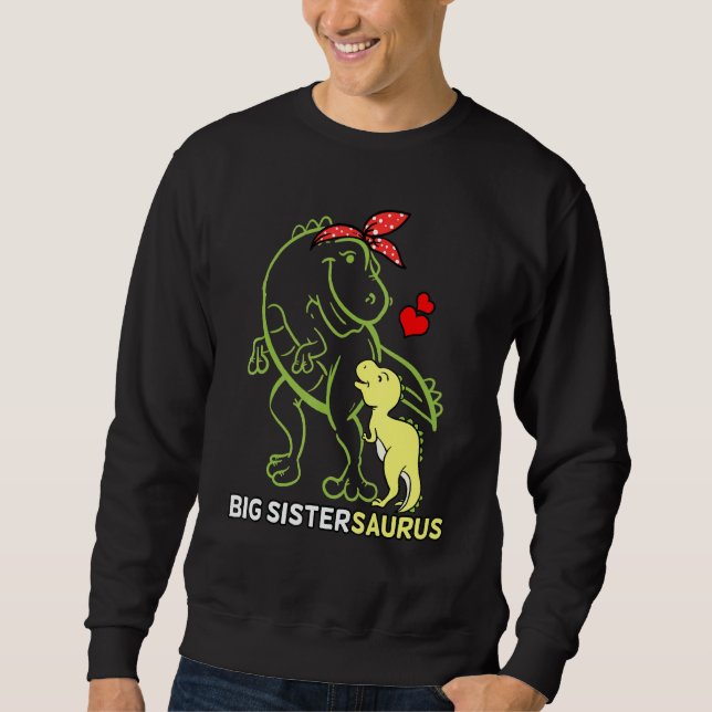 Moletom Big Sistersaurus Irmã Dinossaur Baby (Frente)