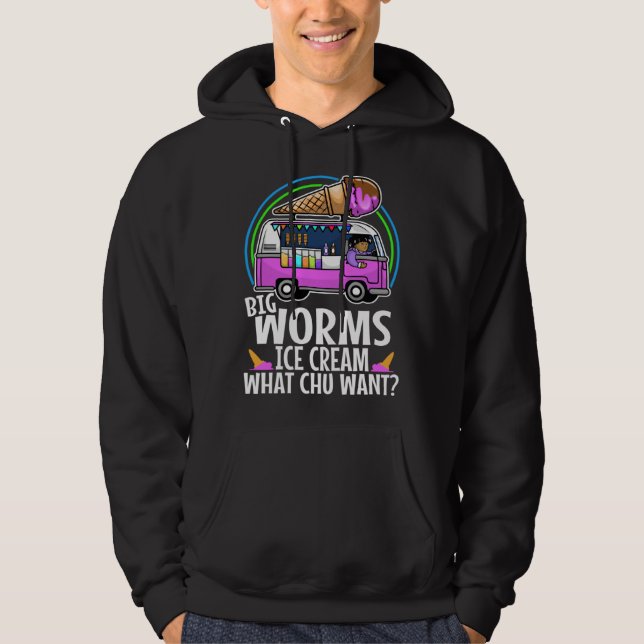 Moletom Big worms ice cream truck  3 (Frente)