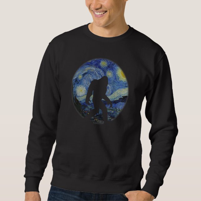 Moletom Bigfoot Starry Night Silhouirt Van Gogh Fin (Frente)