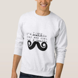 Moletom Bigode de Humor Negro Engraçado