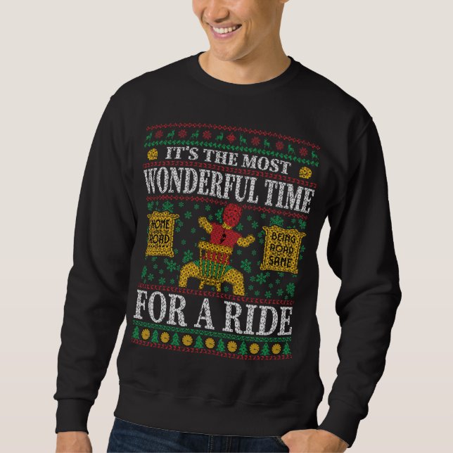 MOLETOM BIKER FUNNY CHRISTMAS UGLY SWEATER  (Frente)
