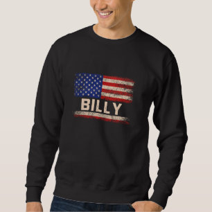 Moletom Billy First Name Shirt Billy Name American Flag