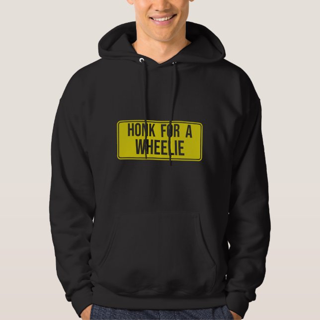 Moletom Binar uma Roda, Manobra de Motocicleta Freestyle (Frente)