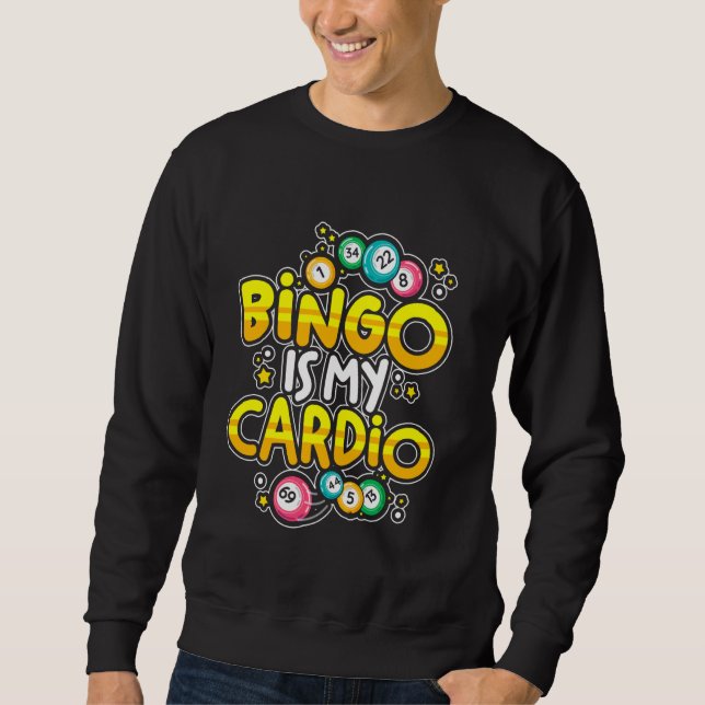 Moletom Bingo é o meu Cardio com bolas sortudas - Bingo Da (Frente)