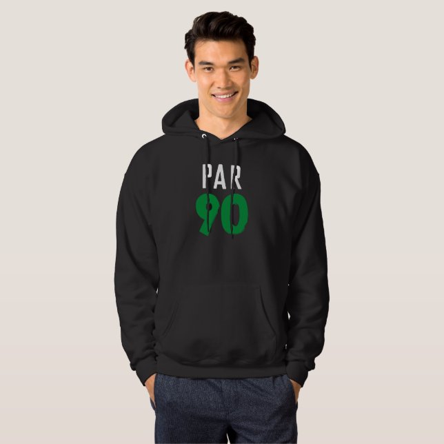 Moletom Birthday Golfer Engraçado 90 feliz Pai Par (Frente Completa)