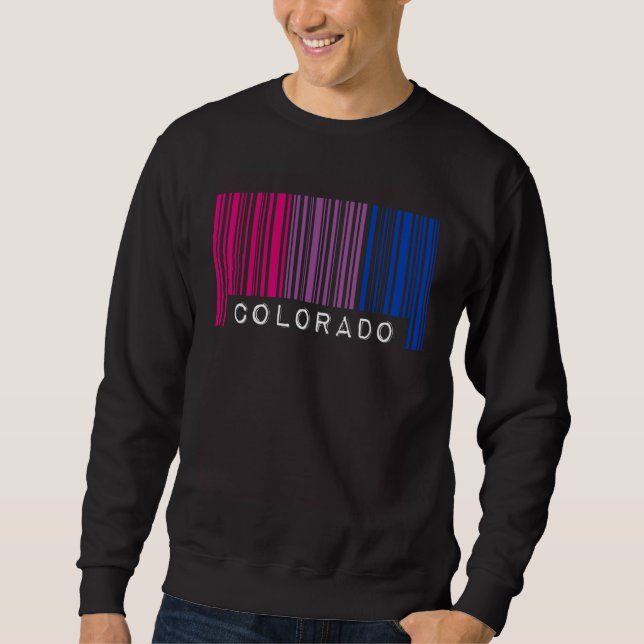 Moletom Bisexual Barcode Pride Colorado Queer Aesthetic LG (Frente)