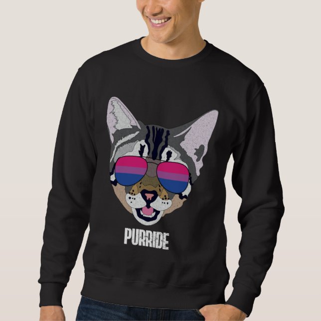 Moletom Bisexual Purride Bi Pride Cat (Frente)