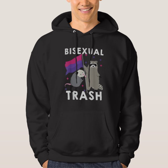 Moletom Bisexual Trash Gay Pride Rainbow LGBT Raccoon (Frente)