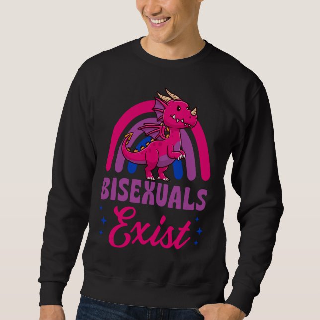 Moletom Bisexuals Exist Bisexual Dragon Pride Love Rainbow (Frente)