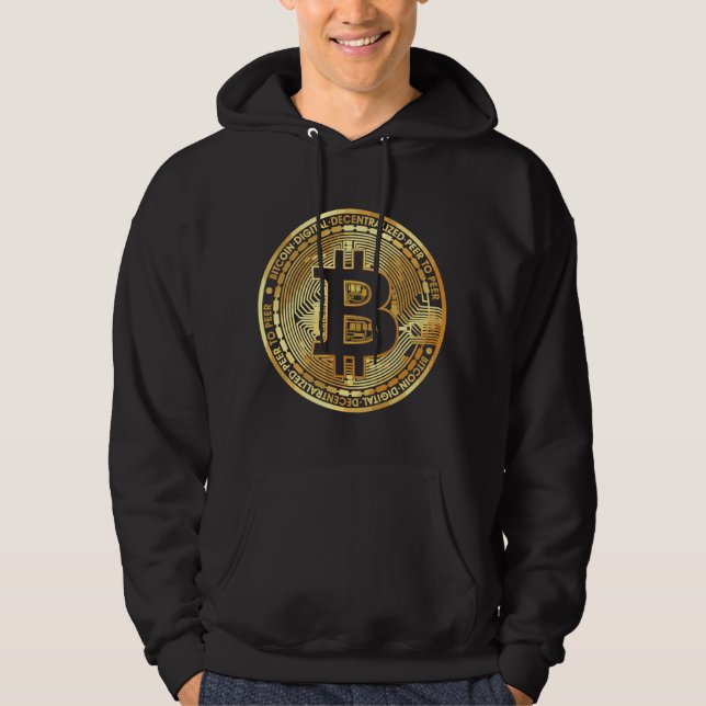 Moletom Bitcoin - Design de Moeda Metálica - BTC (Frente)