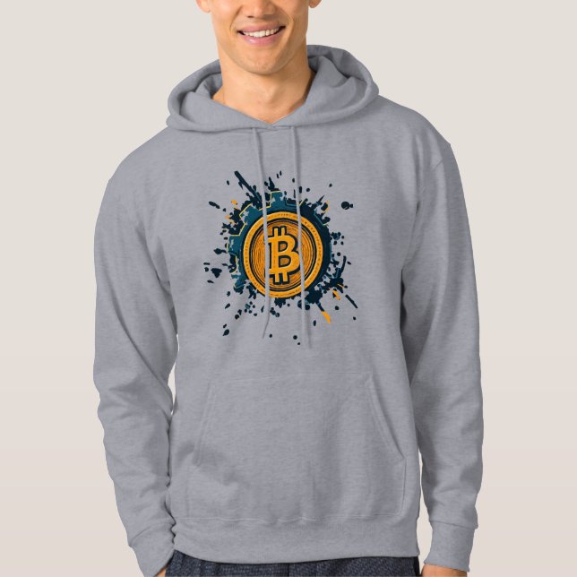 Moletom Bitmoney Miner in Space - Design de astronauta bri (Frente)