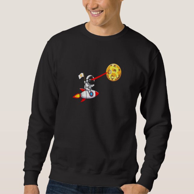 Moletom Bitmoney Rocket Spaceship Astronaut Moon Cryptocur (Frente)