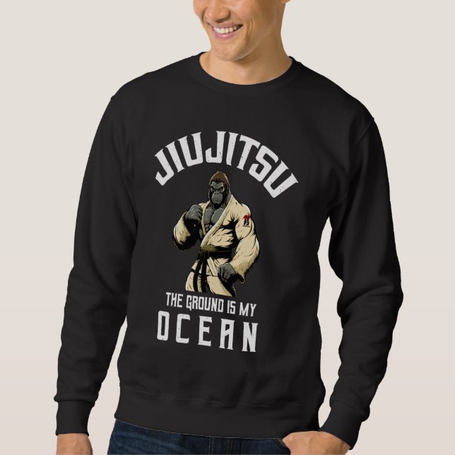 Moletom BJJ Gorilla - O brasileiro Jiu Jitsu Grappling (Frente)
