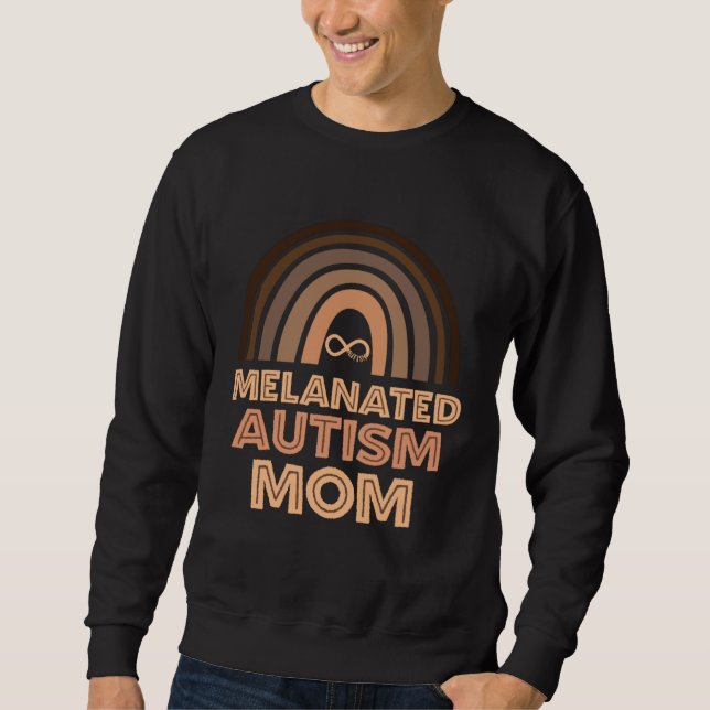 Moletom Black Autism Mom Of Autistic Son Kids Melanated Bo (Frente)