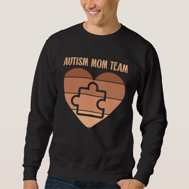 Moletom Black Autism Mom Team Autistic Son Kid Neurodivers (Frente)