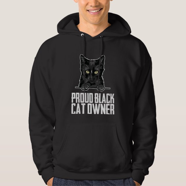 Moletom Black cat mom  Black kitten  Black cat father (Frente)