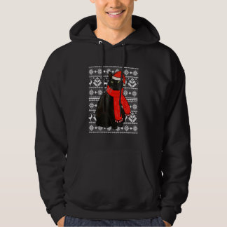 Moletom Black Cat Santa Hat Febre Fresca De Natal X