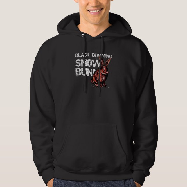 Moletom Black Diamantes Skiing Snow Bunny (Frente)