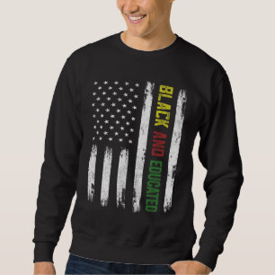 Moletom Black Educated American Flag Roupa Black History