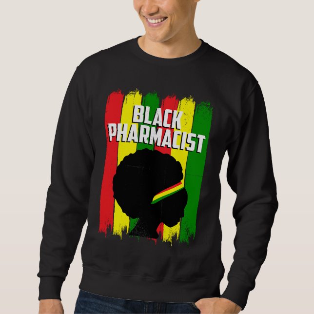 Moletom Black History Mês Farmacêutico Hardwork African Am (Frente)