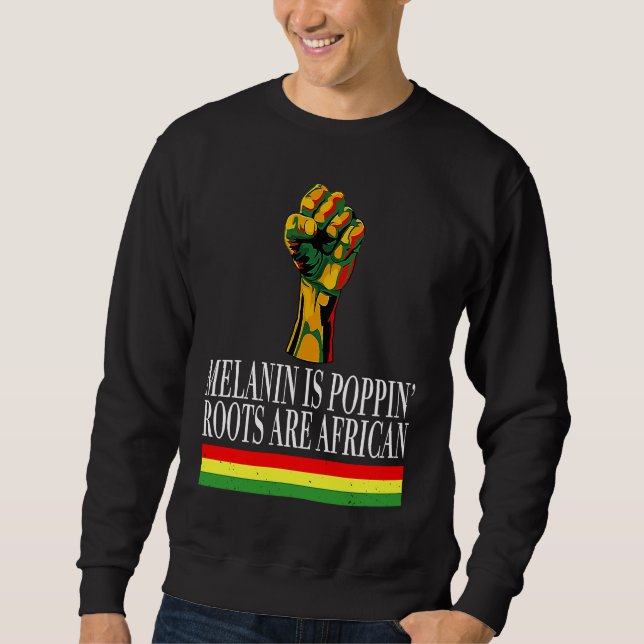 Moletom Black History Month African Strong  For Women Men (Frente)