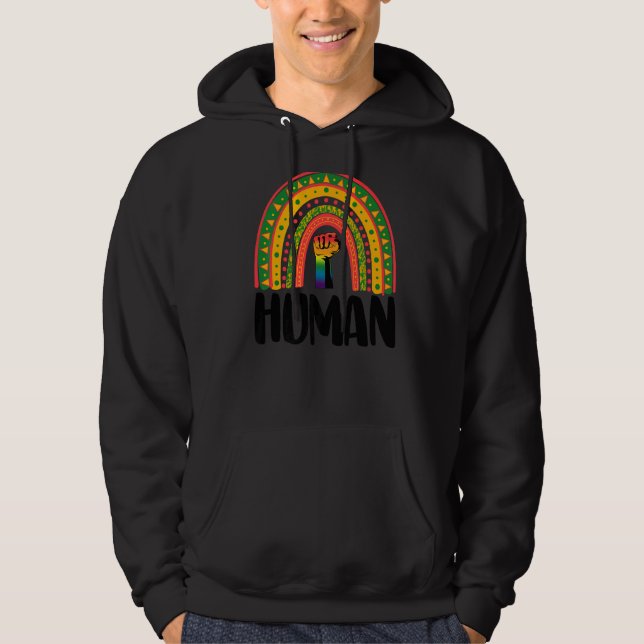 Moletom Black Human Power Rainbow Women African Black Hist (Frente)