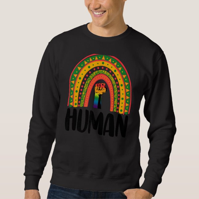 Moletom Black Human Power Rainbow Women African Black Hist (Frente)