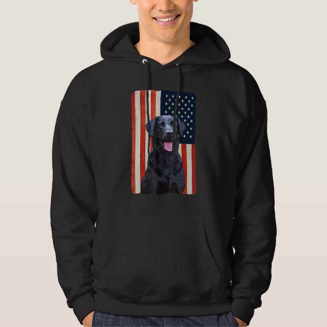 Moletom Black Labrador 4 de julho Patriotic Black Lab (Frente)