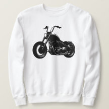 Black White Classic Cruiser Motorcycle Vector Art