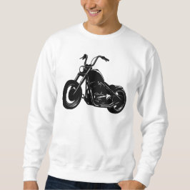 Moletom Black White Classic Cruiser Motorcycle Vector Art