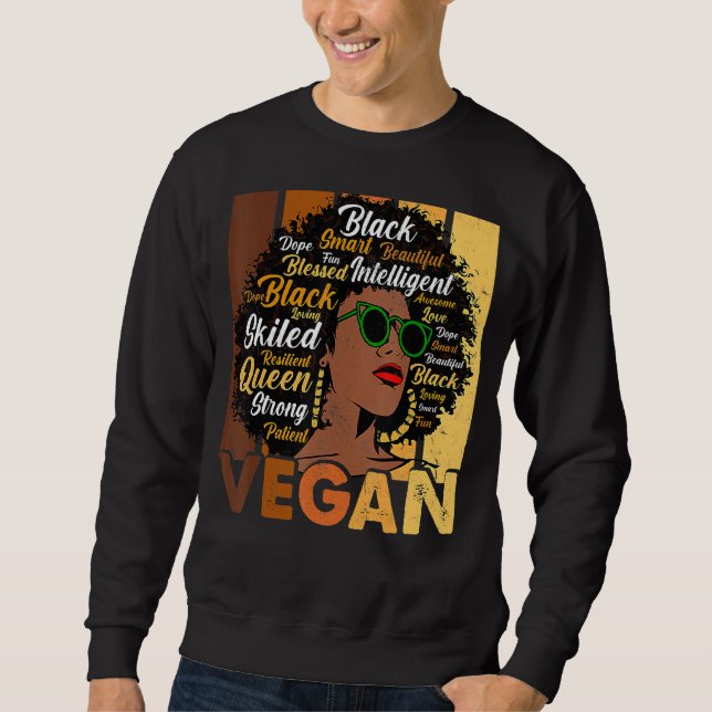 Moletom Black Woman Vegans Afro Melanin Cool Black History (Frente)