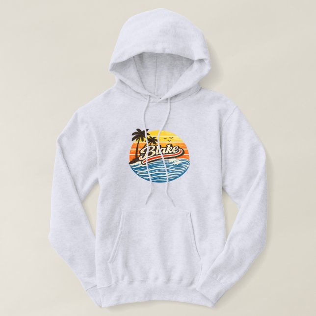 Moletom Blake Retro Sunset Name Design (Frente do Design)
