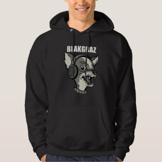 Moletom Blakgraz Lucy o Cão com Fones de Ouvido T-Shirt
