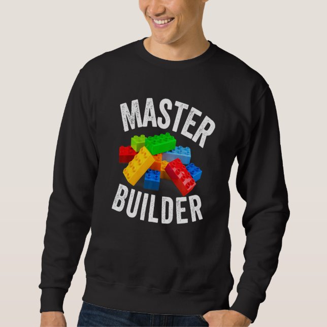 Moletom Blocos de Construção do Construtor Mestre Brinqued (Frente)