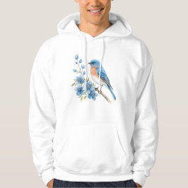 Moletom Blue bird with blue flowers