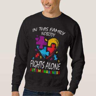 Moletom Blue Family Autism Quebra-cabeça Piece Heart Gr