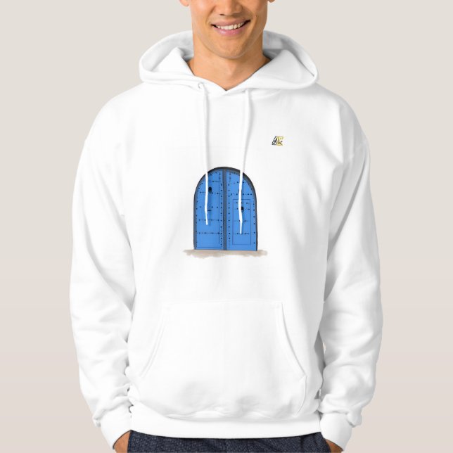 Moletom Blue Moroccan Door – Cozy Hoodie (Frente)
