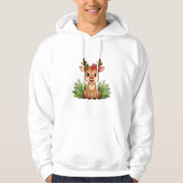 Moletom Blusa de Natal com Rena Fofa, Rena de Férias