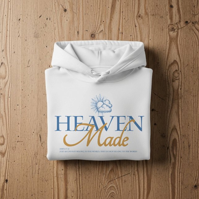Moletom Blusa Heaven made, fé cristã (Criador carregado)